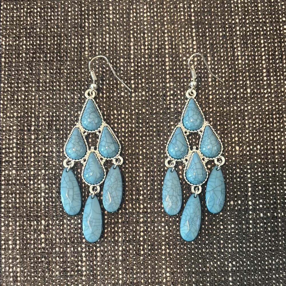 Turquoise Chandelier Earrings